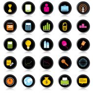Black Colorful Business Icons