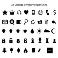 Vector unique abstract awesome icons set