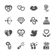 love and valentine icon set 10 vector eps10