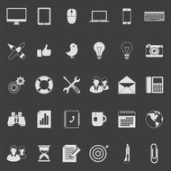 Vector Icons set Light on dark Part 2