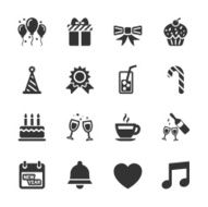 celebration and party icon set vector eps10