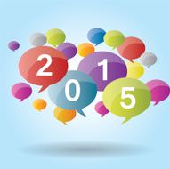 Happy New Year Speech bubble communication N2