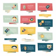 Chinese New Year flat banner background set eps10 N39