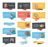 Chinese New Year flat banner background set eps10 N40