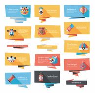 Chinese New Year flat banner background set eps10 N41