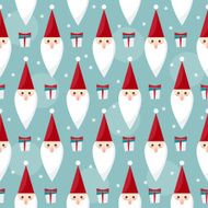 winter holidays seamless pattern background with funny cartoon Santa