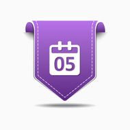Calender Sign Purple Vector Icon Design