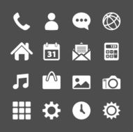 telephone application icon set vector eps10 N2