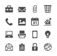 office work icon set vector eps10 N2