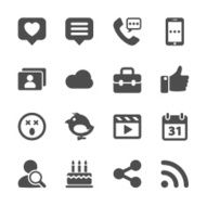 social network icon set vector eps10 N2
