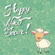 Greeting card with sheep N3