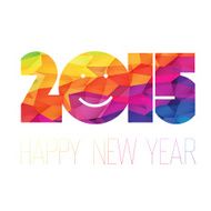 Happy New Year 2015 Greeting Colorful