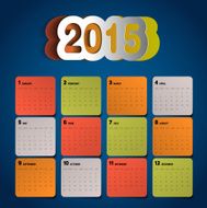 Simple 2015 Calendar Background card design N6