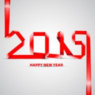 Happy New Year 2015 celebration background in a paper style N3