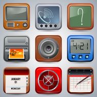 Realistic application icons