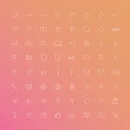 Thin line web icon set