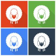 Christmas sheep icons