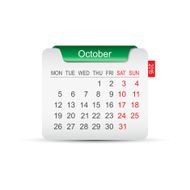 Calendar October 2015 Vector N2