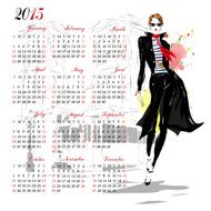 Calendar with fashion girl N6