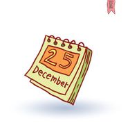 Paper december calender vector illustration