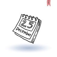Paper december calender vector illustration N2