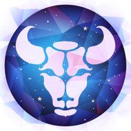 Taurus zodiac sign vector illustration