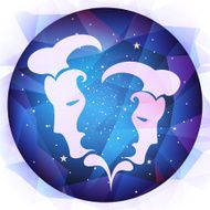 Gemini zodiac sign vector illustration