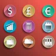 Flat business icon