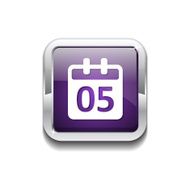 Calender Sign Purple Vector Icon Button N4