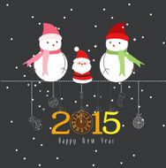 happy new year the winter