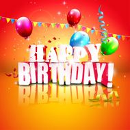 Realistic colorful Birthday background