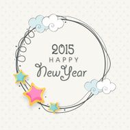 Happy New Year greeting card or invitation design