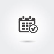 vector marks calendar icon on white background N2
