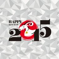 New year greeting card with goat N11