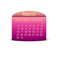 Calendar March 2015 Vector illustration N2