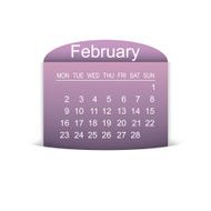 Calendar February 2015 Vector illustration N2