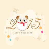 New year 2015 greeting card design N5