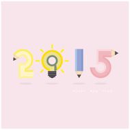 Creative happy new year 2015 text Design N10