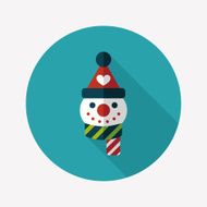 snowman flat icon with long shadow eps10 N55