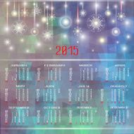 Vector calendar for 2015 Happy New Year N3