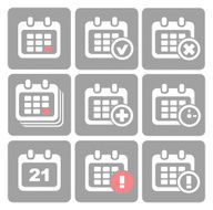 Calendar Icons event add delete progress