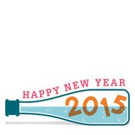 creative new year 2015 greeting design