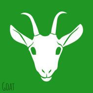 The Goat Silhouette Isolated on Background N2