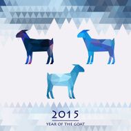 blue goats the symbol of new year goat