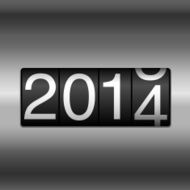 Metallic 2014 New Year Odometer