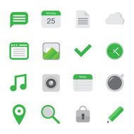 Vector flat icons business media office N2