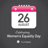 Celebrating Women&#039;s Equality Day Calendar design layout template N2
