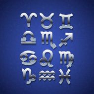 Silver Zodiac Symbol Icons