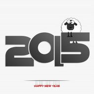 New year 2015 greeting card design N7