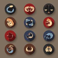 Set of zodiac icons